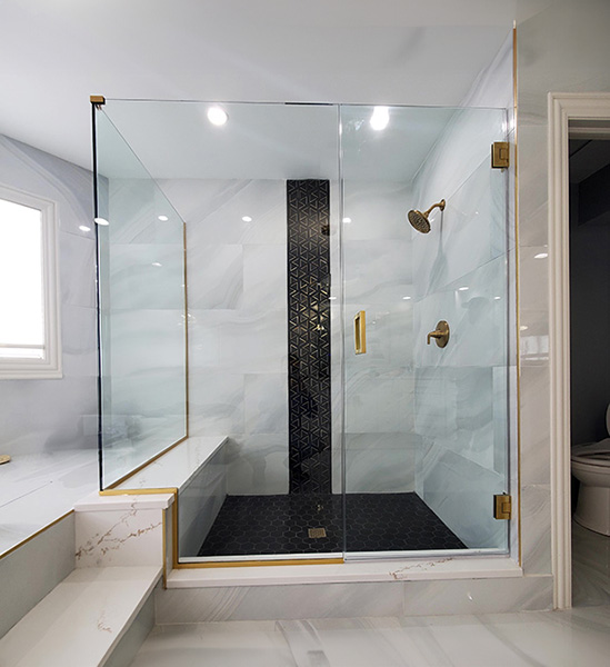 Chicago Glass Frameless Shower Door Corner Enclosures