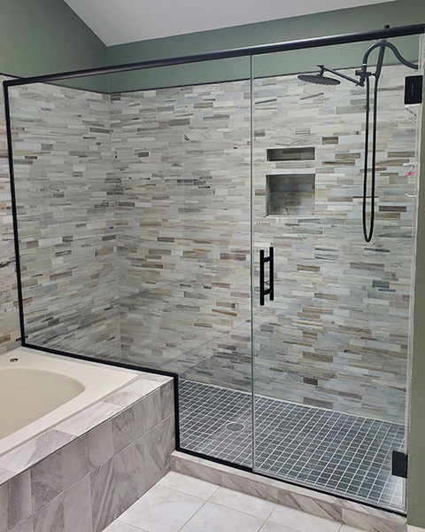 Chicago Glass Frameless Shower Doors and Inline Panel