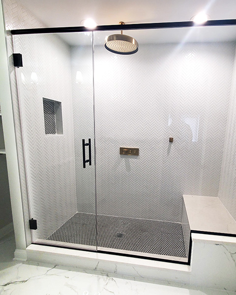 Chicago Glass Frameless Shower Doors and Inline Panel