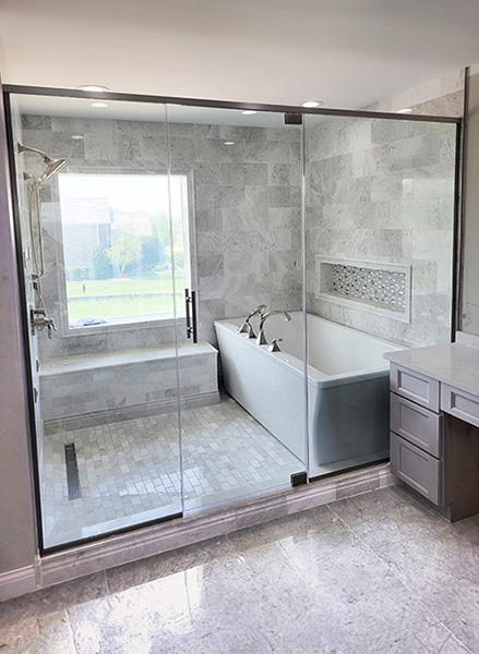 Chicago Glass Frameless Shower Doors Custom Multi Panels