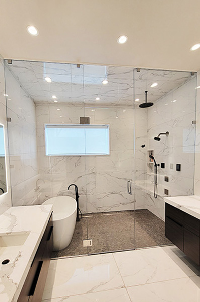 Chicago Glass Frameless Shower Doors Custom Multi Panels